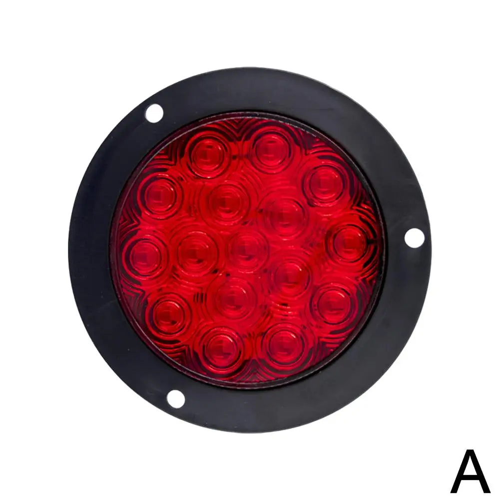   1pcs 16 LED Tail Light 4" Round Red Stop Brake Turn Trailer Light for RV Truck Universal Car Signal Brake Rear Warning Taillight