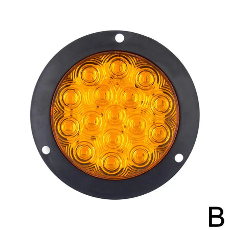   1pcs 16 LED Tail Light 4" Round Red Stop Brake Turn Trailer Light for RV Truck Universal Car Signal Brake Rear Warning Taillight