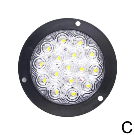   1pcs 16 LED Tail Light 4" Round Red Stop Brake Turn Trailer Light for RV Truck Universal Car Signal Brake Rear Warning Taillight