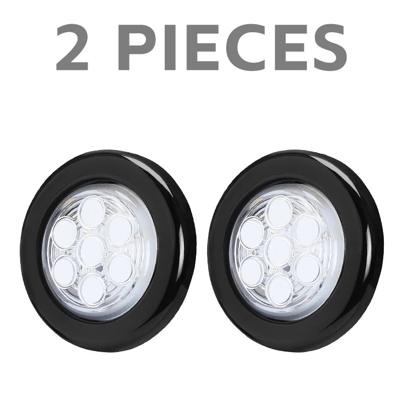   2-Inch Round LED Side Marker Lights for Trucks - 12V Trailer Clearance Lights in Yellow, Red, and White