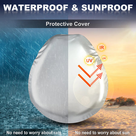   Motorcycle TPE Seat Cushion with Anti-UV Cover – Large 3D Honeycomb Structure Pressure Relief Seat Pad for Long Rides