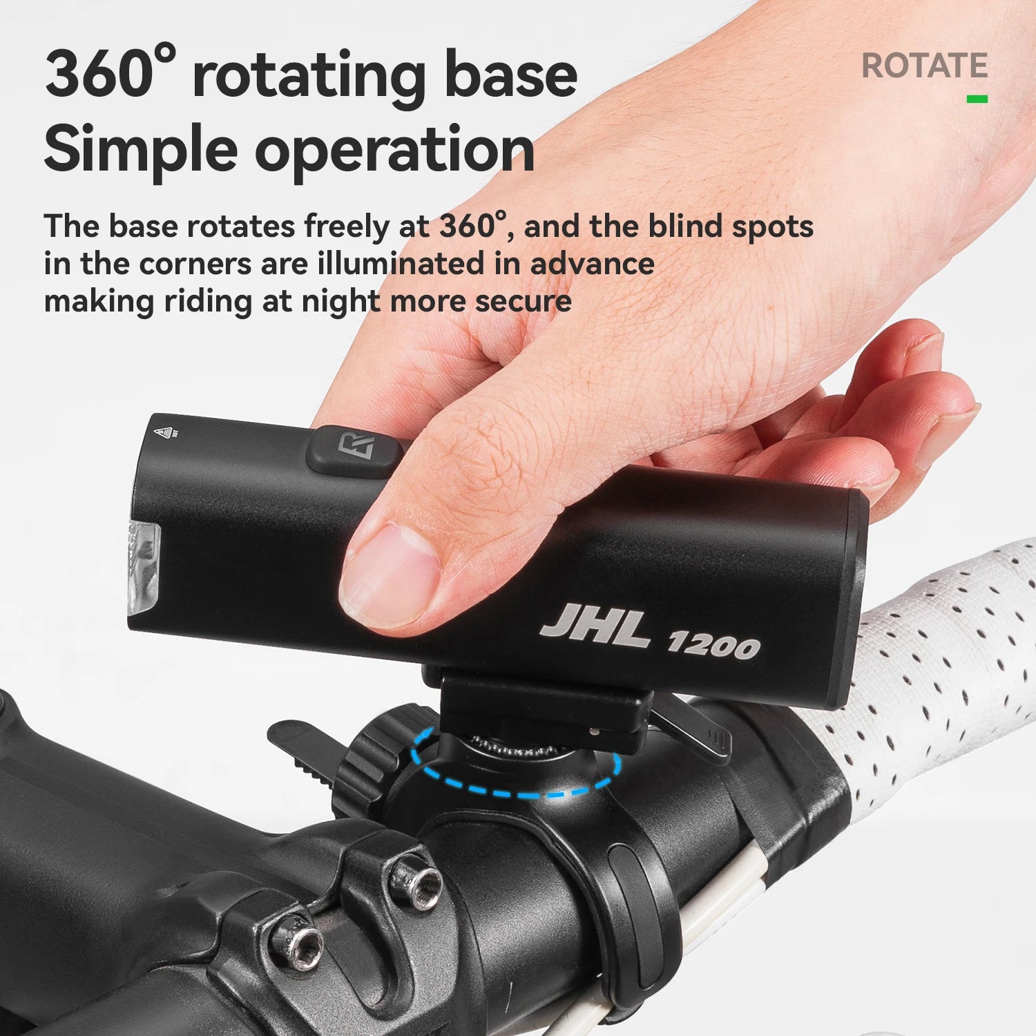   ROCKBROS Ultralight 1200LM Waterproof Aluminum Alloy Front Light