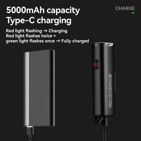   ROCKBROS Ultralight 1200LM Waterproof Aluminum Alloy Front Light