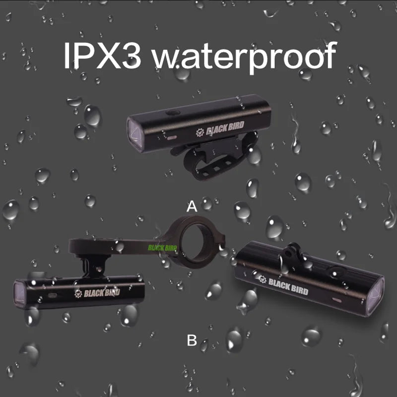   Blackbird USB Rechargeable Bike Light - 400 Lumen Front Lamp