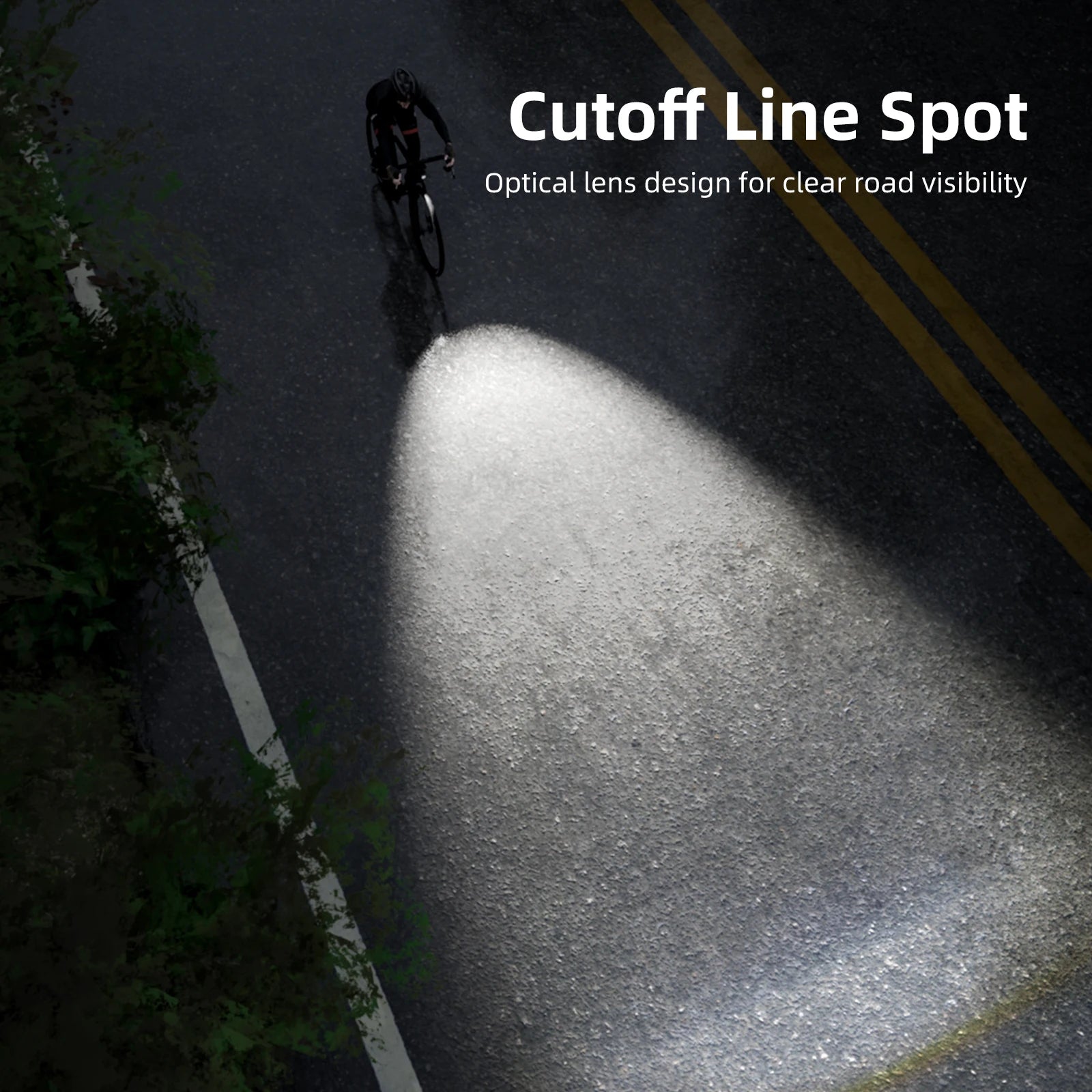   CYCLAMI Bike Headlight Cut-off Line Bicycle Handlebar Front Light - MTB Road Flashlight