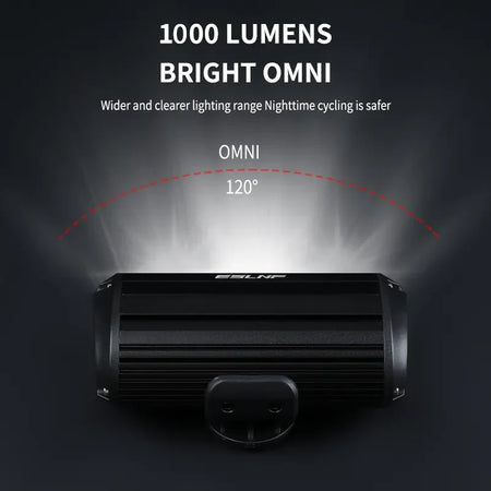   Waterproof 1000 Lumens Hoisting Bike Headlight - USB Rechargeable MTB Front Light