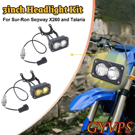   Motorcycle LED Headlight Kit for Sur-Ron Segway X260 and Talaria Flood Light Pods Combo Kit