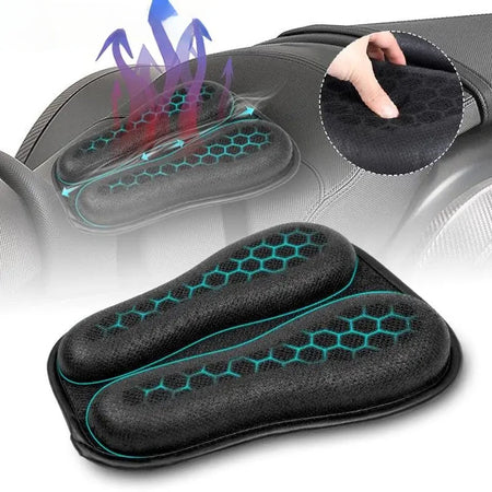   3D Honeycomb Motorcycle Seat Pad - Gel Cushion with Breathable Mesh