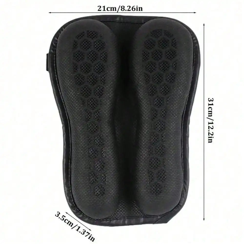   3D Honeycomb Motorcycle Seat Pad - Gel Cushion with Breathable Mesh