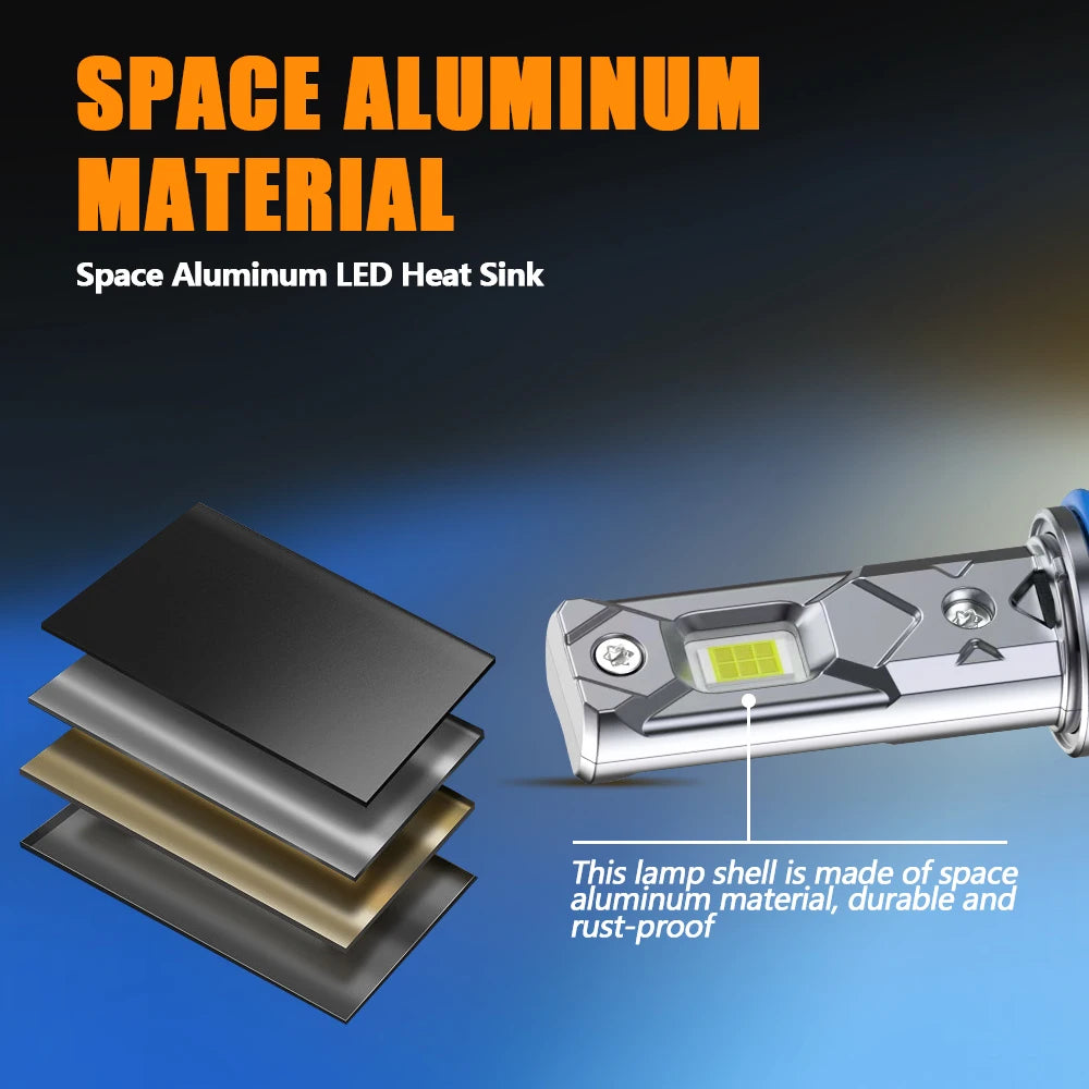   AKE H11 LED Fog Light Bulbs - 1700000LM, 6000K, Plug and Play