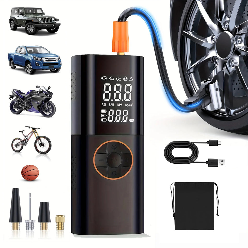   Tire Inflator Portable Air Compressor, 150PSI Portable Air Pump for Car Tires with 25000mAh Battery