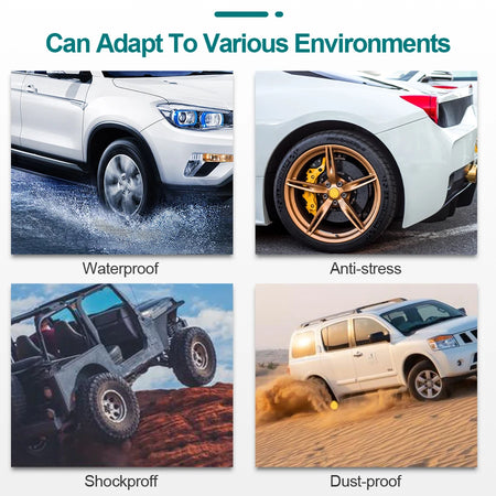   ACCEO Smart Cigarette Lighter USB TPMS Car Tire Pressure Alarm Monitor System with 4 Sensors