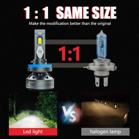   MYLIT KOOL 500000lm 1600W LED Headlights - H7 H4 H11 H1 9005 9006 9012