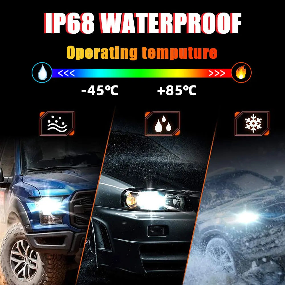   MYLIT KOOL 500000lm 1600W LED Headlights - H7 H4 H11 H1 9005 9006 9012