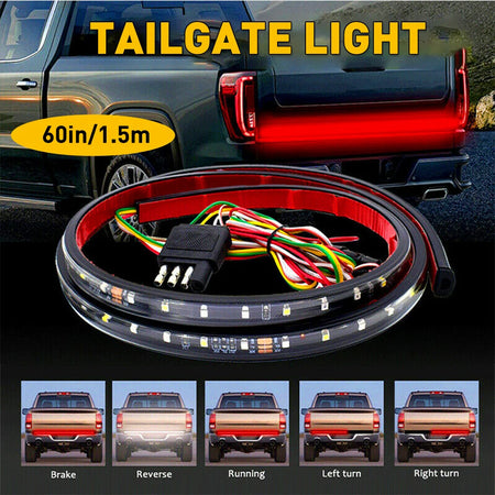   1Pcs 60-inch Tailgate Light Bar - Reverse Brake Signal & Strobe Warning Light for Trucks and Cars