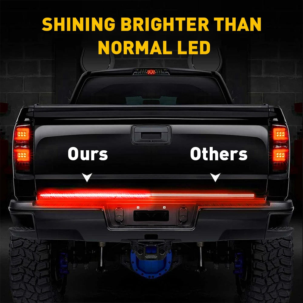   1Pcs 60-inch Tailgate Light Bar - Reverse Brake Signal & Strobe Warning Light for Trucks and Cars