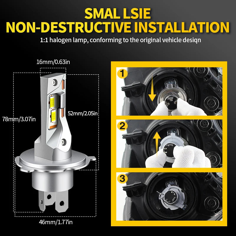   Super Bright Hi/Low Beam LED Headlight Bulbs for Toyota RAV4, Prius, and Sequoia