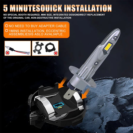   2PCS H1 LED Lamp 2000000LM 2500W Car Light for H4 H7 H11 H8 H9 HB3 9005 HB4 9006