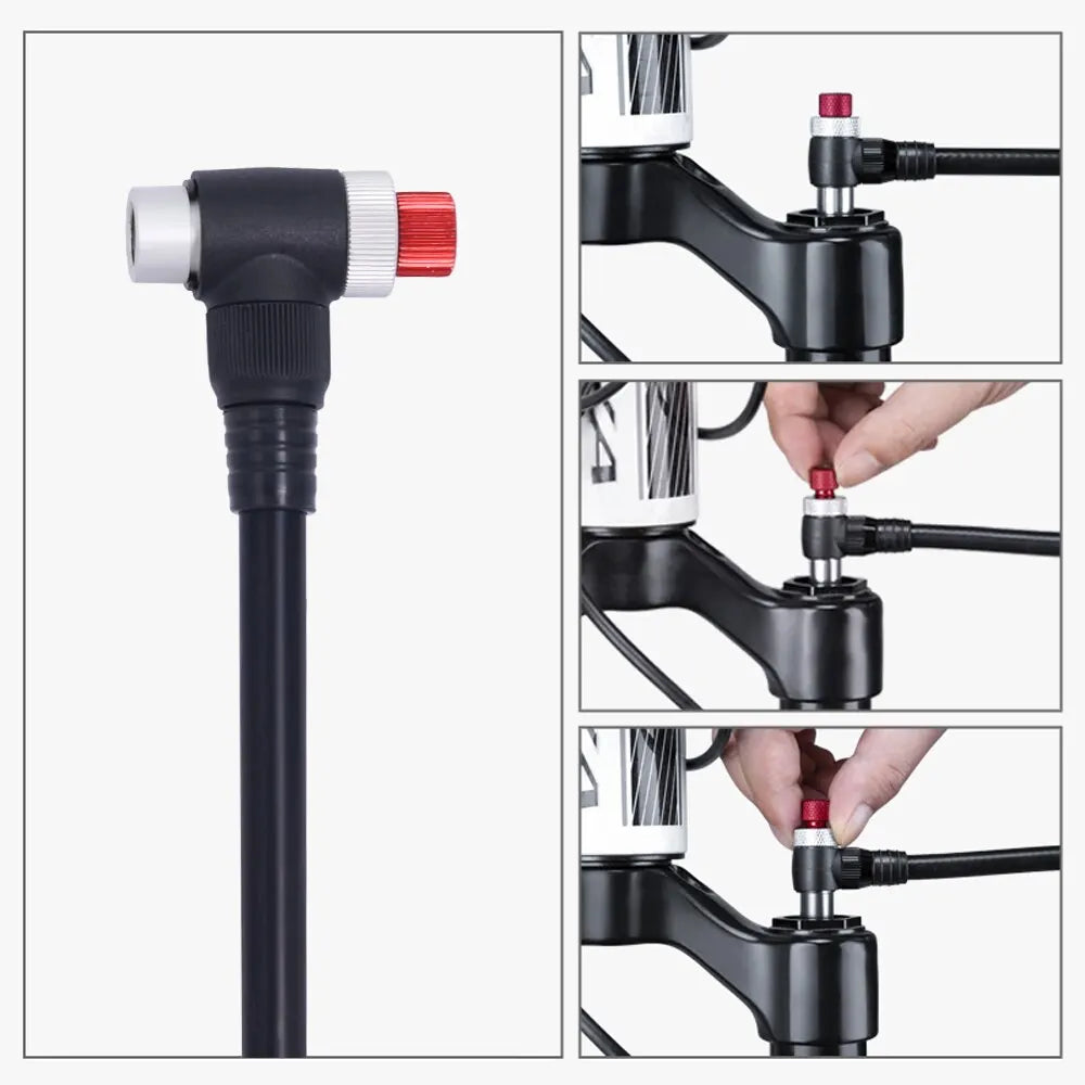   ThinkRider Portable High-Pressure 300psi Bike Air Pump with Gauge