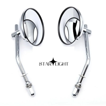   M8 Motorcycle Rearview Mirror - Retro Round Side Mirrors for Harley Dyna Bobber Chopper Sportster Touring