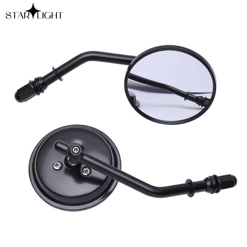   M8 Motorcycle Rearview Mirror - Retro Round Side Mirrors for Harley Dyna Bobber Chopper Sportster Touring