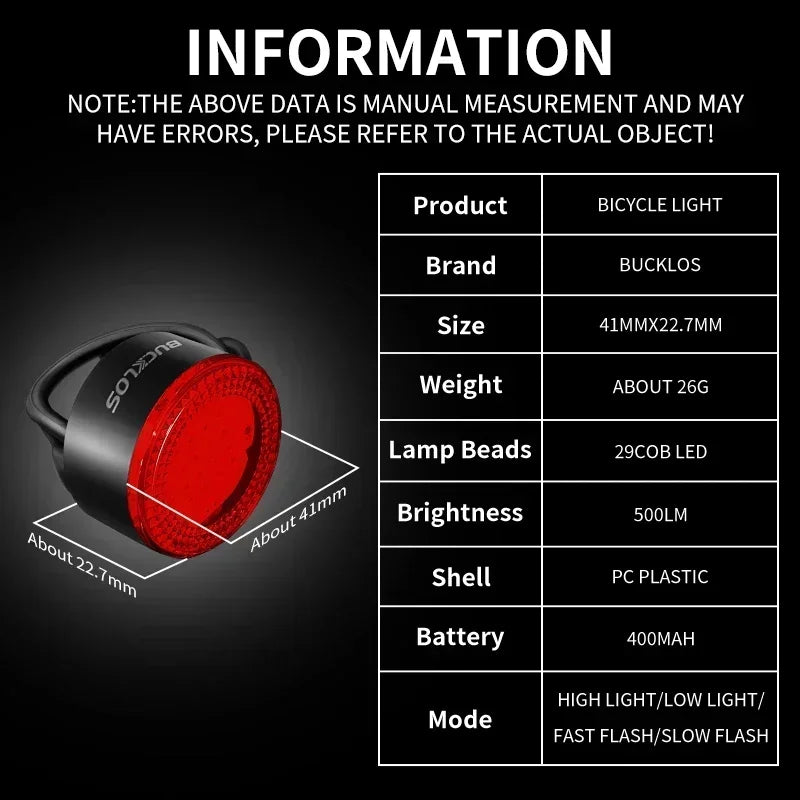 29 COB LED Bike Light 500 Lumens