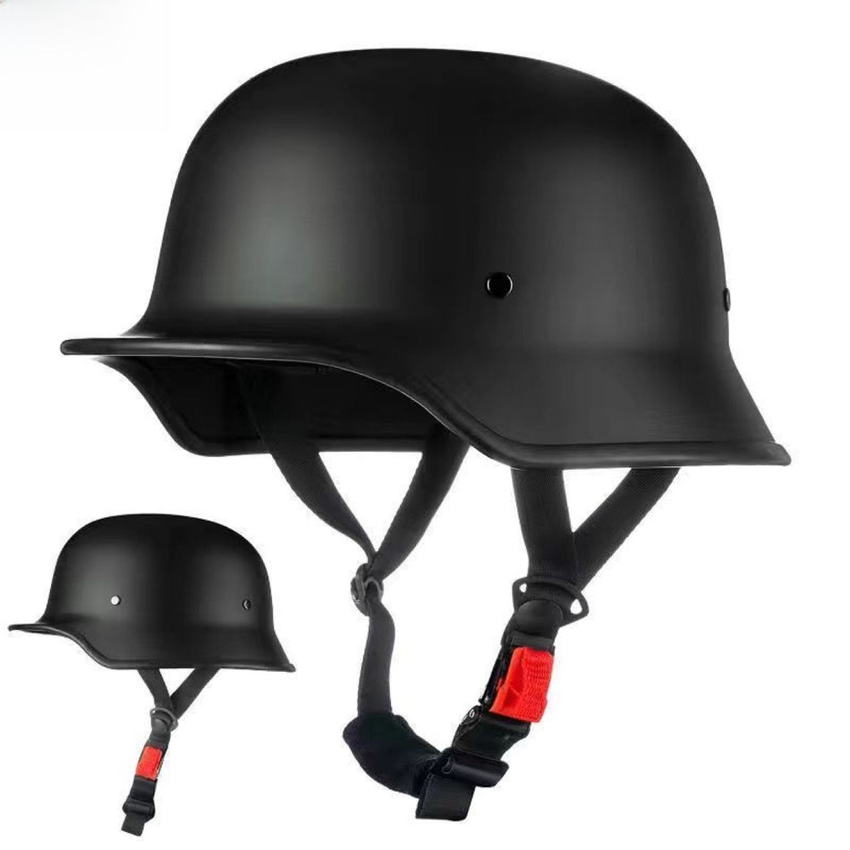 German Style Military Half Helmet – Retro ABS Safety Certified Electric Motorcycle Helmet