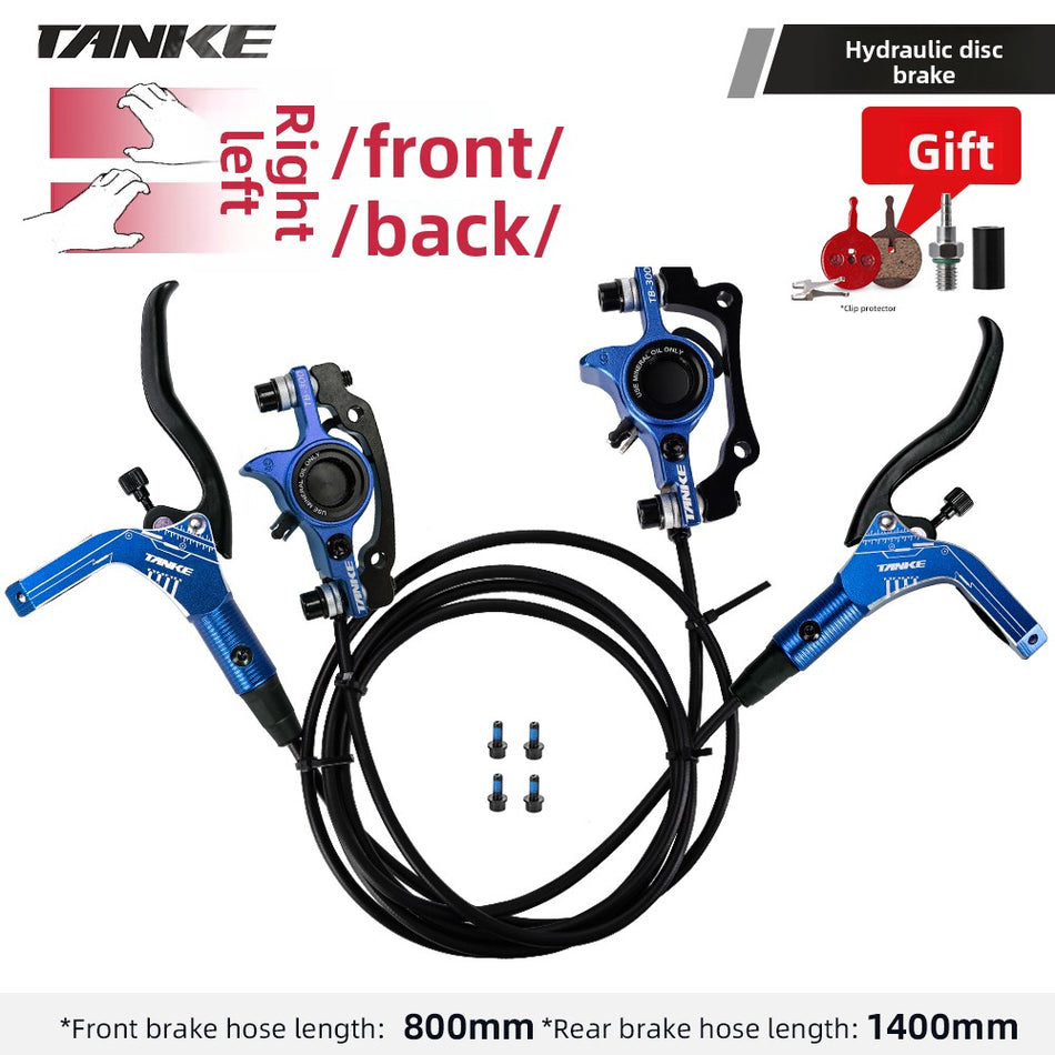 UGNE Aluminum Alloy Hydraulic Disc Brake Caliper Set | High-Performance Mountain & Road Bike Brake Kit | Universal Fit (Black, Red, Blue, Purple)