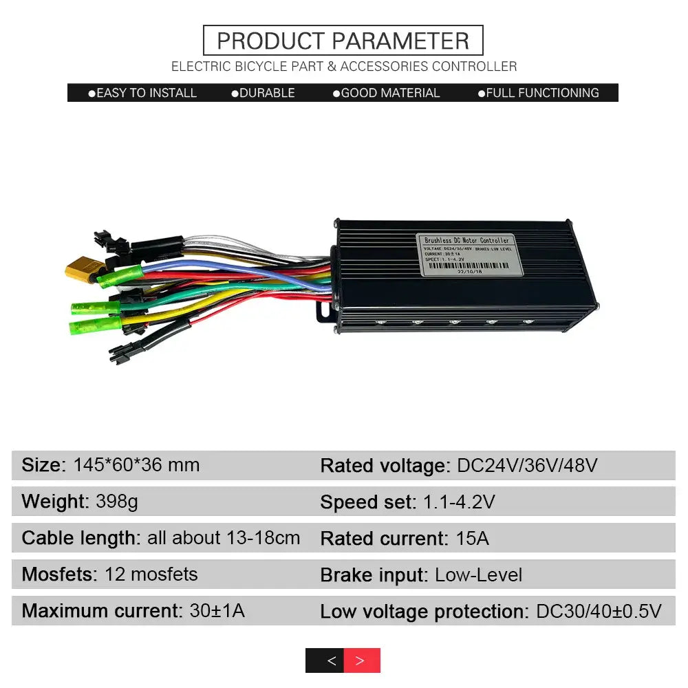 36V-48V Intelligent Sine Wave Controller for Electric Bicycle
