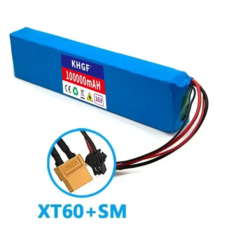 36V 10Ah Lithium Ion Battery Pack (10S3P) for E-Bike & Scooter – 18650 Rechargeable Cells with BMS + Charger