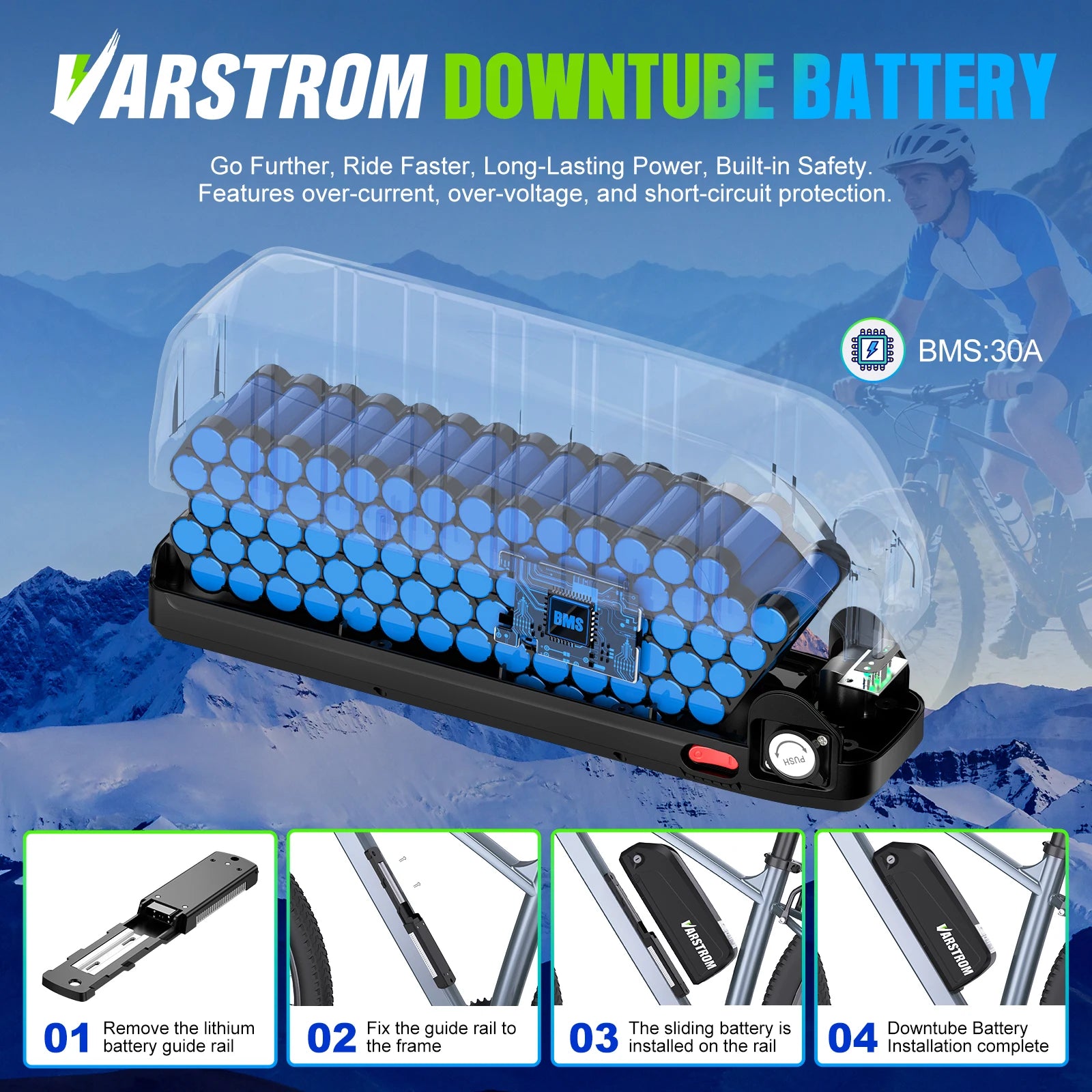 36V Lithium-Ion E-Bike Battery