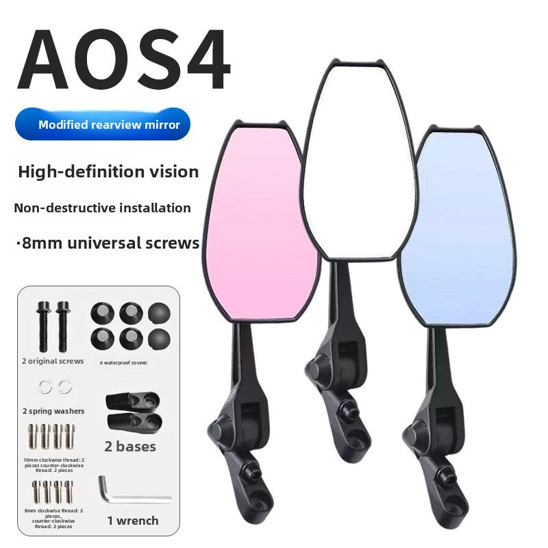 Premium Round Anti-Glare Side Mirror Universal Fit for Bikes & EVs