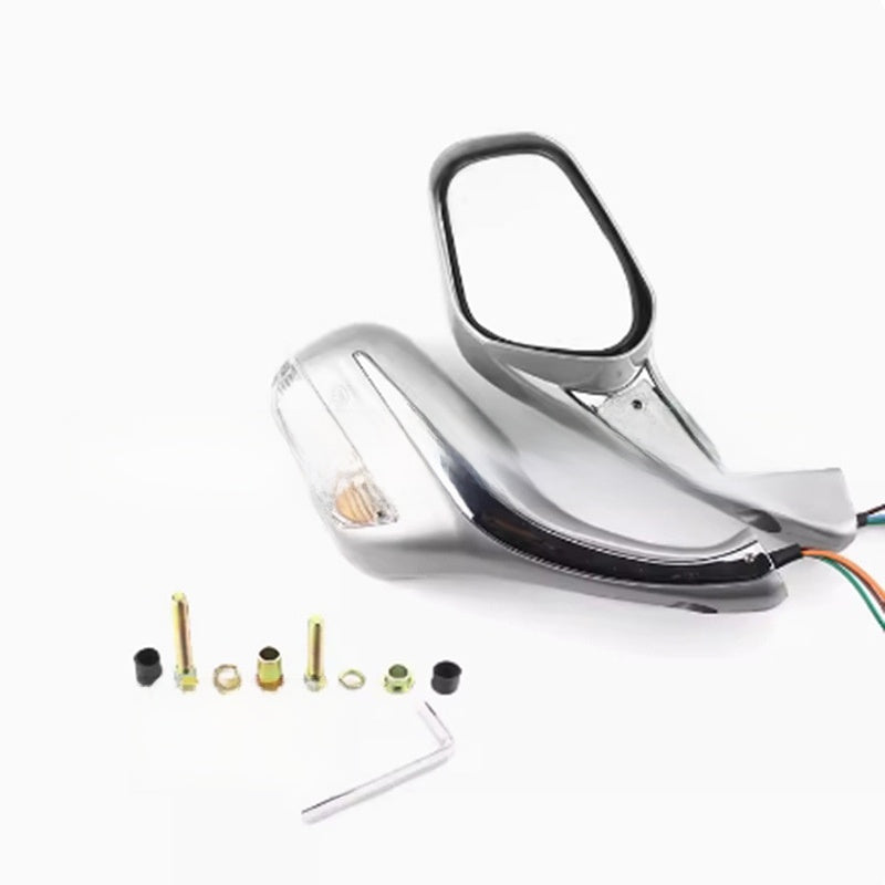 UGNE Universal LED Motorcycle Mirror 360 Adjustable Anti-Vibration Aluminum Mirror
