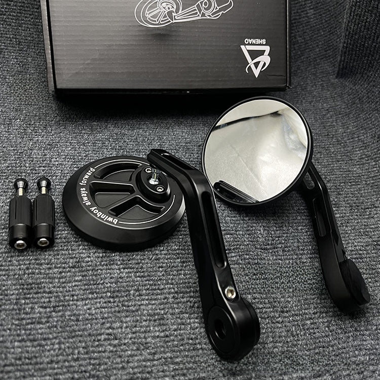 GT11-00 Universal Round Bar End Mirror (Black Warrior)