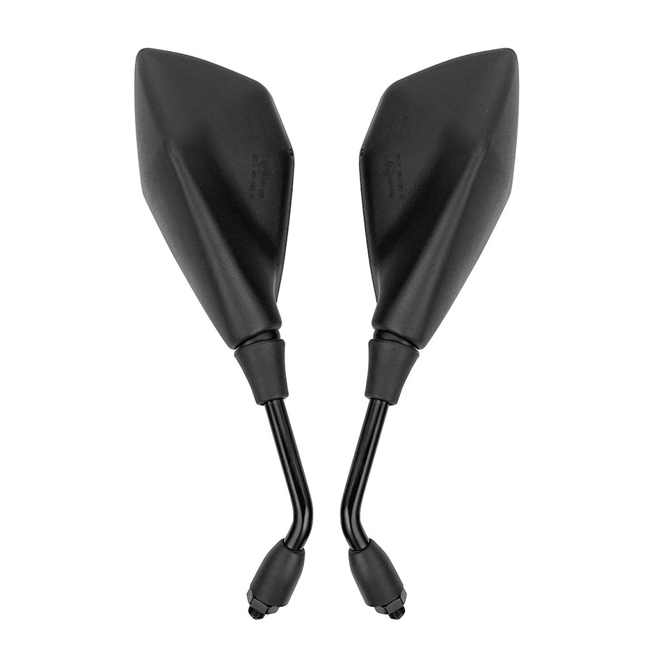 Universal 10mm Square Motorcycle Rearview Mirrors Anti-Shake Iron Rod Side Mirrors for Motorcycles & ATVs (Pair)