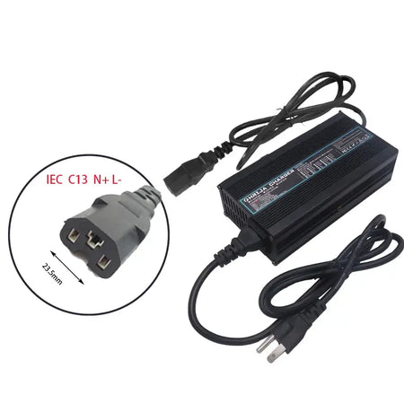 42V 10A Smart Lithium-Ion Battery Charger with Aluminum Case 37V 10S Battery for E-Bike & Balance Car