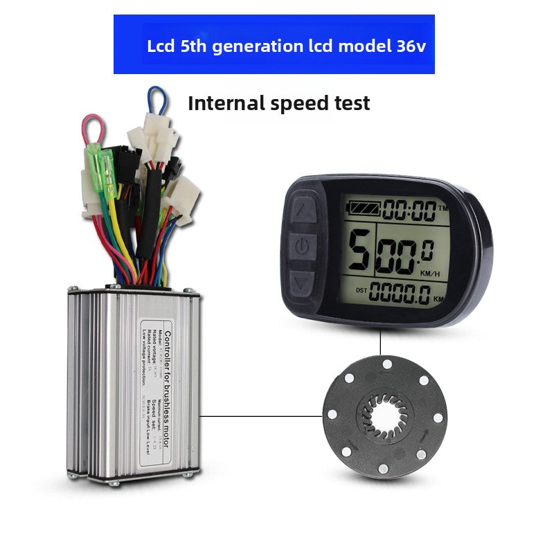 24V 36V 48V Electric Bicycle Speedometer with USB Charger | Fits 250W - 500W Motors | UGNE E-Bike LCD Digital Display Meter