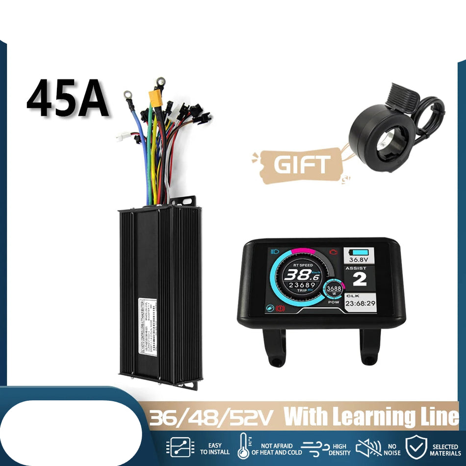 45a sine wave ebike controller 3 mode