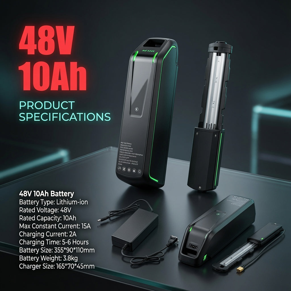 48V 10Ah Hailong Battery for Commuter Electric Bikes
