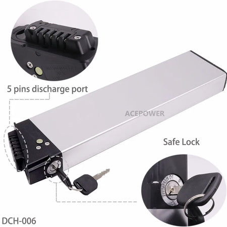 48V 10Ah to 14Ah DCH006 akku for e-scooter