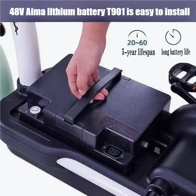 48V Lithium-ion Battery (17.5Ah/21Ah/30Ah) for Aima T901 & Electric Scooters easy to install and long lifespan.
