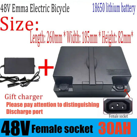 48V Lithium-ion Battery (17.5Ah/21Ah/30Ah) for Aima T901 & Electric Scooters, includes charger and specifications.