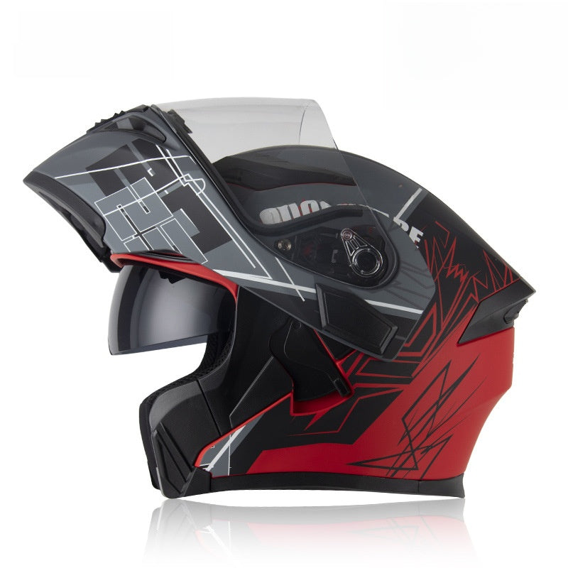 Carbon Fiber Full Face Motorcycle Helmet – DOT Certified Dual Lens Safety Gear