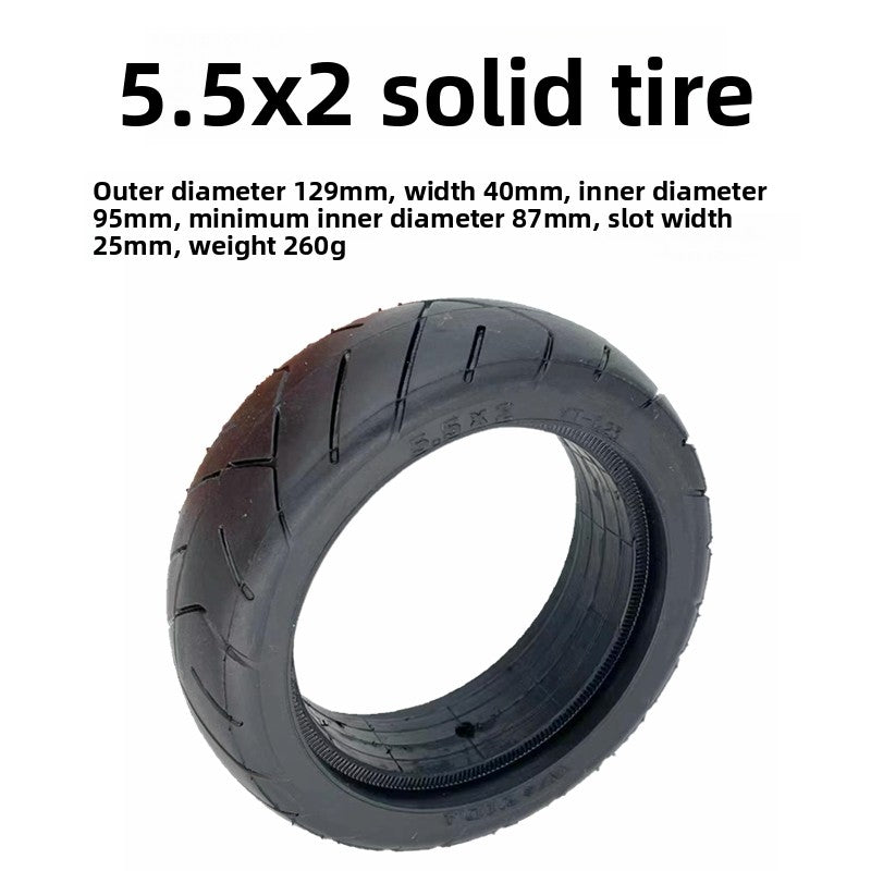 Electric Scooter Solid Tire Wheel with Carbon Fiber Hub Design
