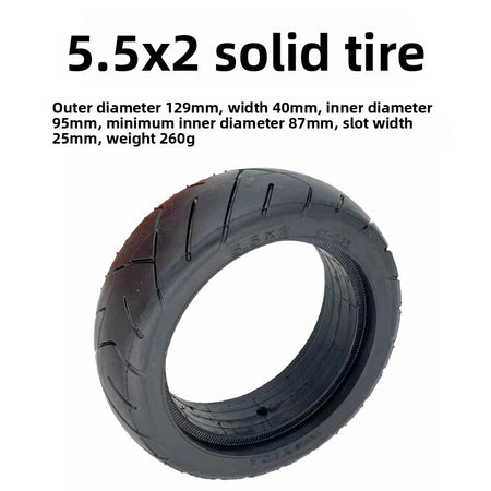 Electric Scooter Solid Tire Wheel with Carbon Fiber Hub Design