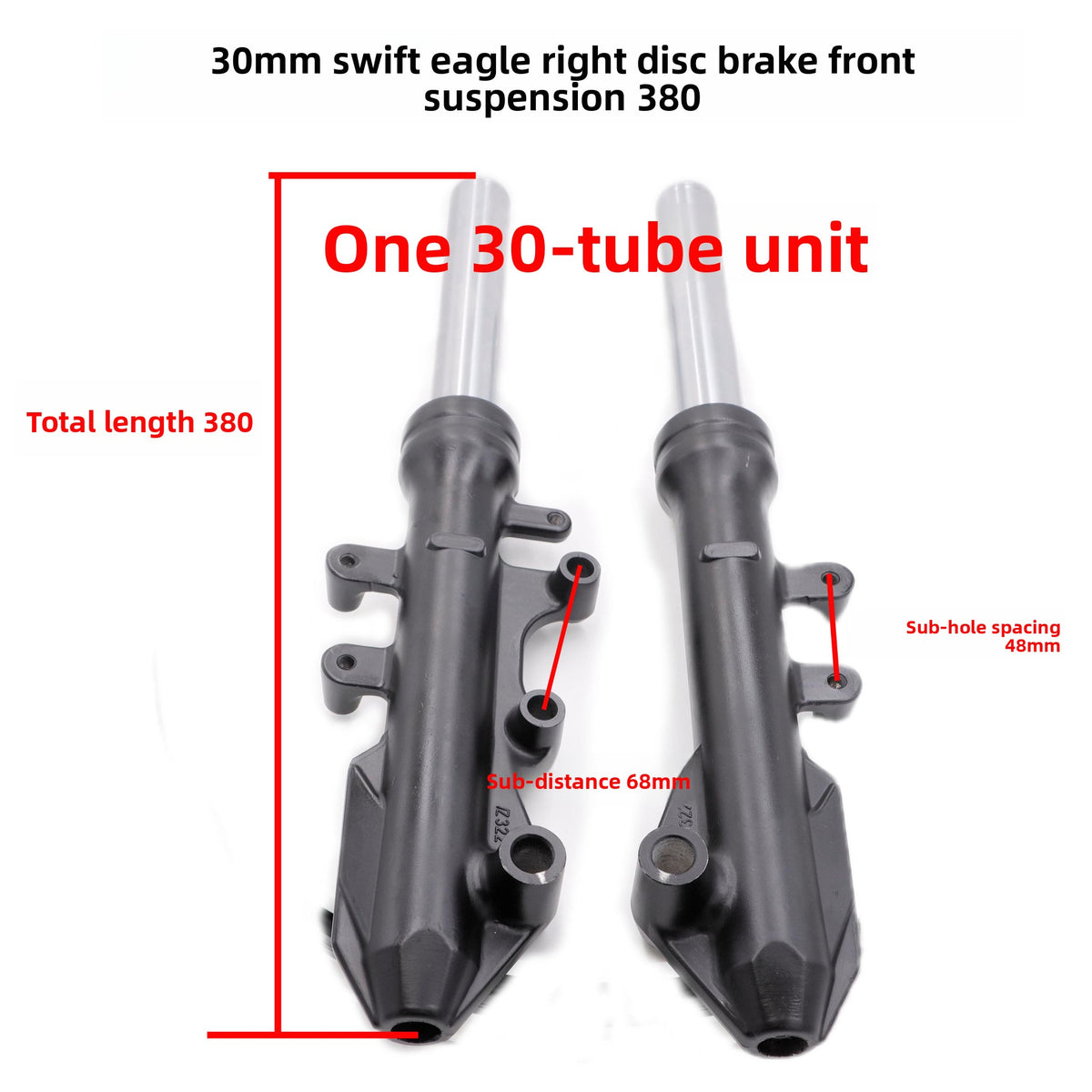 Universal Suspension Fork 370mm 430mm for Smooth Ride Performance