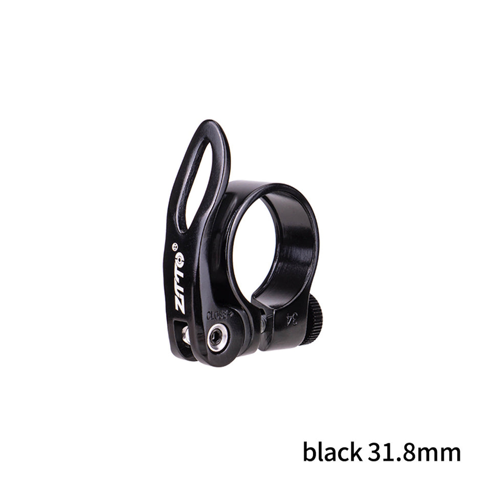 Quick-Release Aluminum Alloy Bicycle Seat Clamp ? Tool-Free Adjustable Seatpost Lock (28.6/31.8/34.9mm) in Black & Red