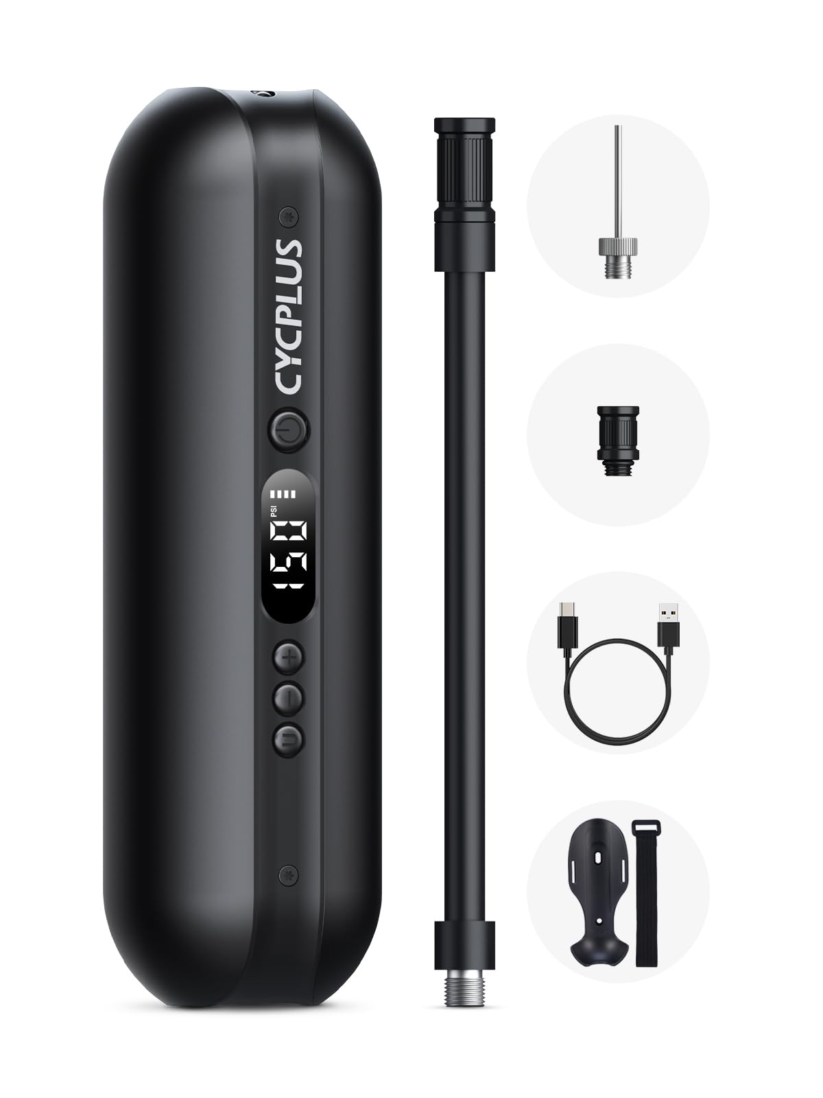 CYCPLUS Electric Air Compressor Portable Bicycle Pump - Max 150 PSI