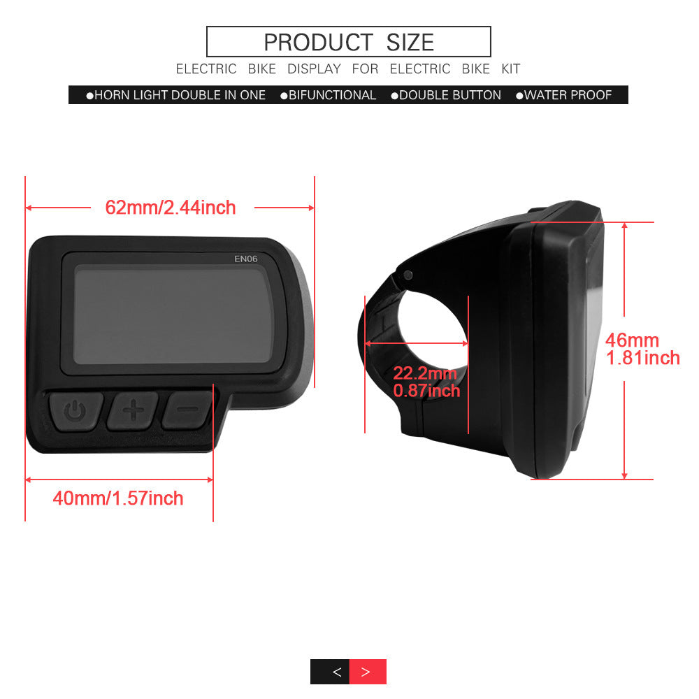 E-Bike LCD Display with USB Port