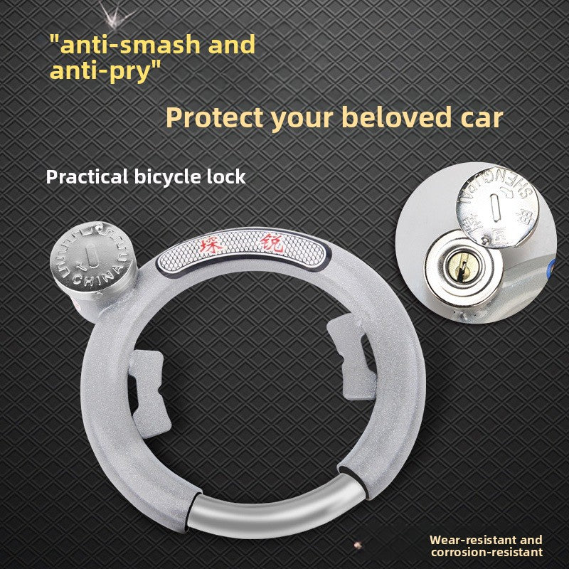 Heavy-Duty Anti-Theft Metal Fixed Bicycle Lock with Easy Tool-Free Installation